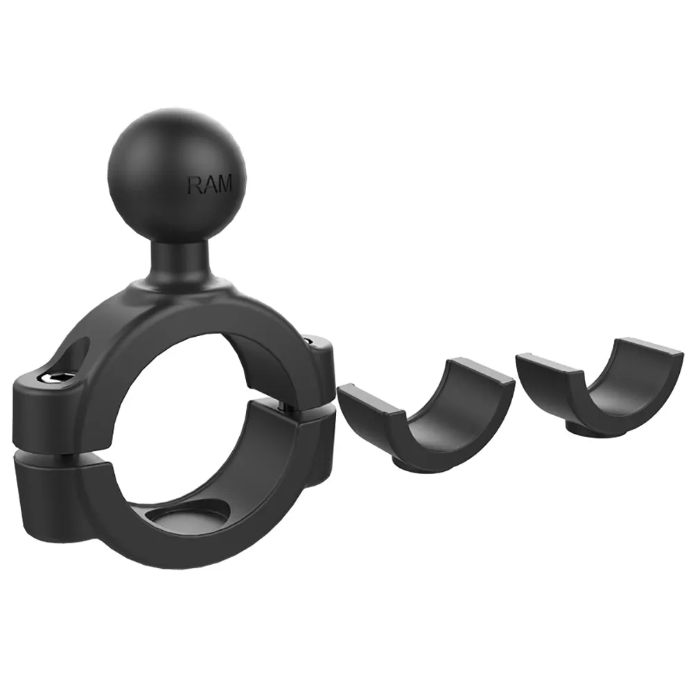 RAM Mount Torque 1-1/8" - 1-1/2" Diameter Handlebar/Rail Base w/1" Ball [RAM-B-408-112-15U]