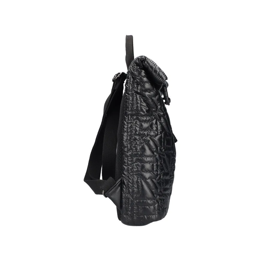 Rieker Handbag Backpack Rucksack Off Black Embossed H1643-00