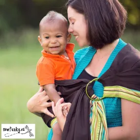 Sewfunky Designer Baby Sling Stripes on Espresso #SF006