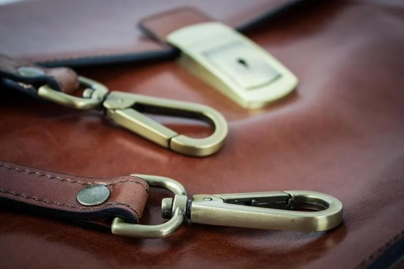 Shriners Briefcase - Brown Leather