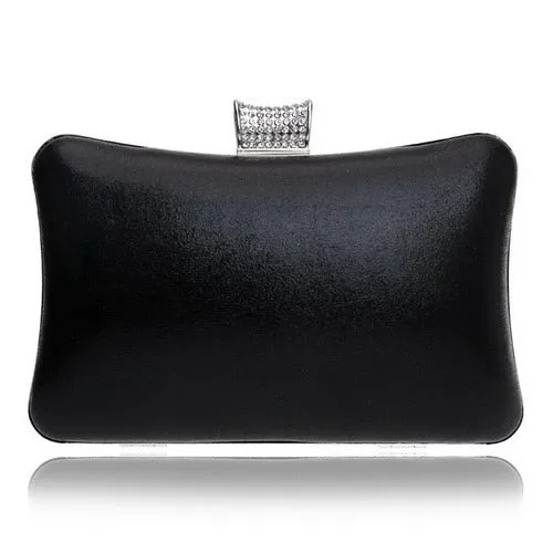 Simple Design Metal Diamond Evening Bag Clutche Purse