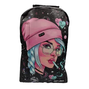 Smell Proof Premium Backpacks | GALACTIC PINK HAIR GIRL