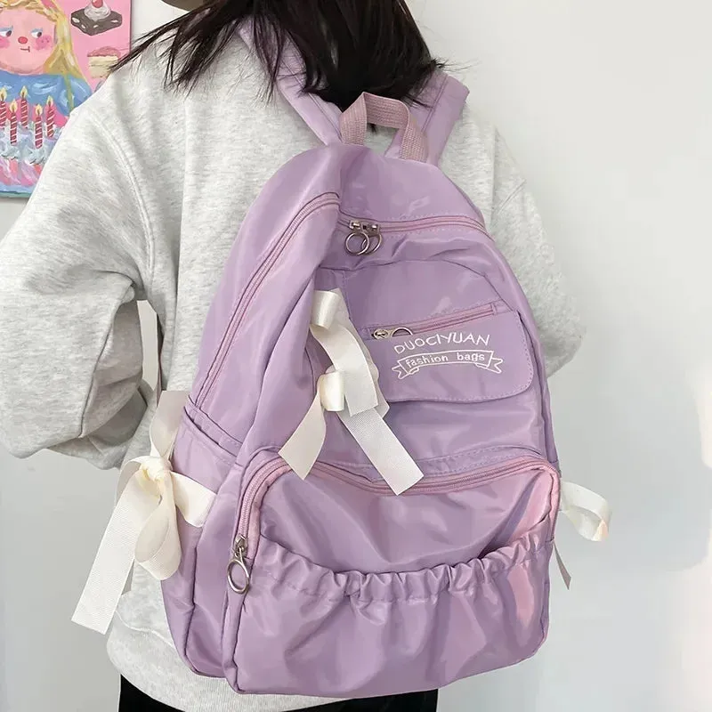 Sohiwoo Fashion Backpack Canvas Women Backpack Anti-theft Shoulder Bags New School Bag for Teenager Girls School Backapck Female