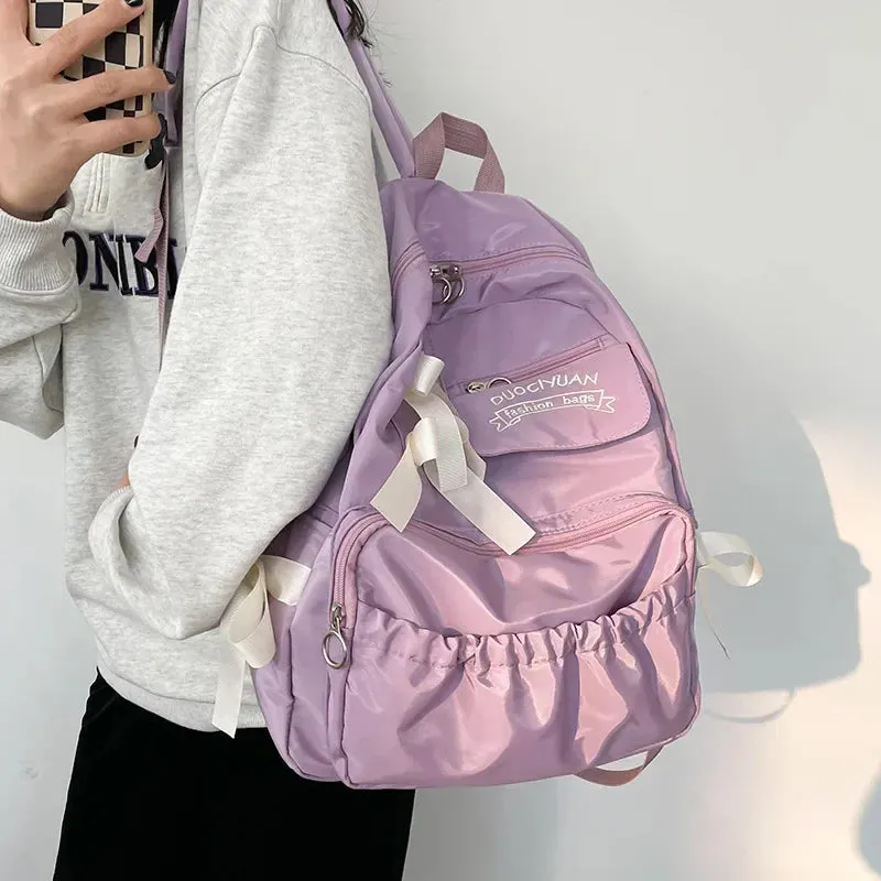 Sohiwoo Fashion Backpack Canvas Women Backpack Anti-theft Shoulder Bags New School Bag for Teenager Girls School Backapck Female