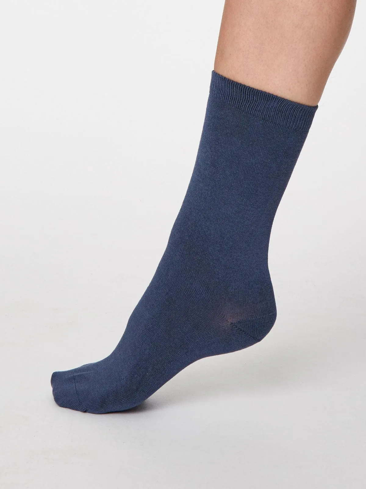 Solid Jackie Socks - Denim