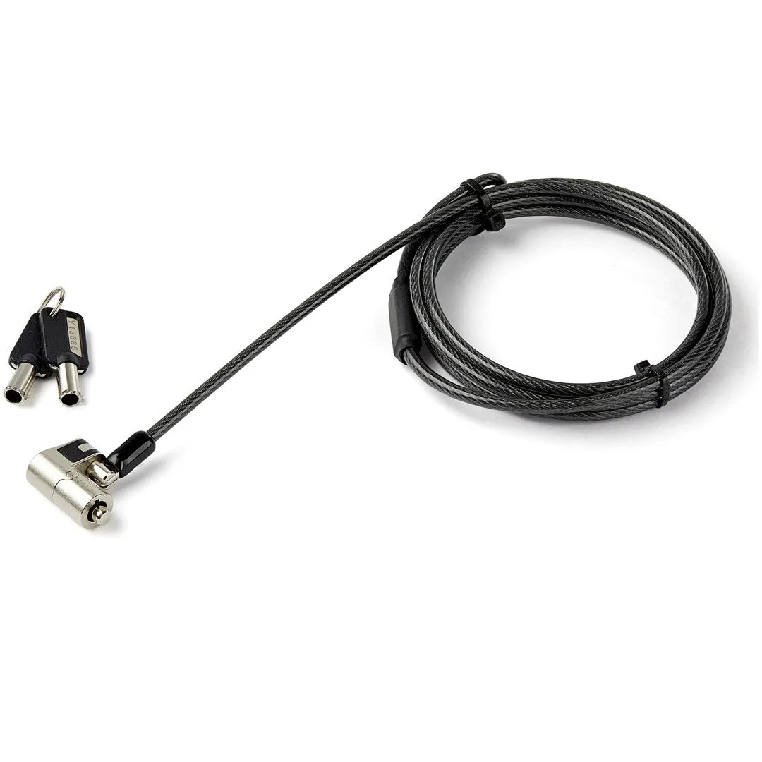 Startech.Com 6.5' (2M) 3-In-1 Universal Laptop Cable Lock - Keyed Laptop/Desktop Security Cable Lock Compatible W/ K-Slo