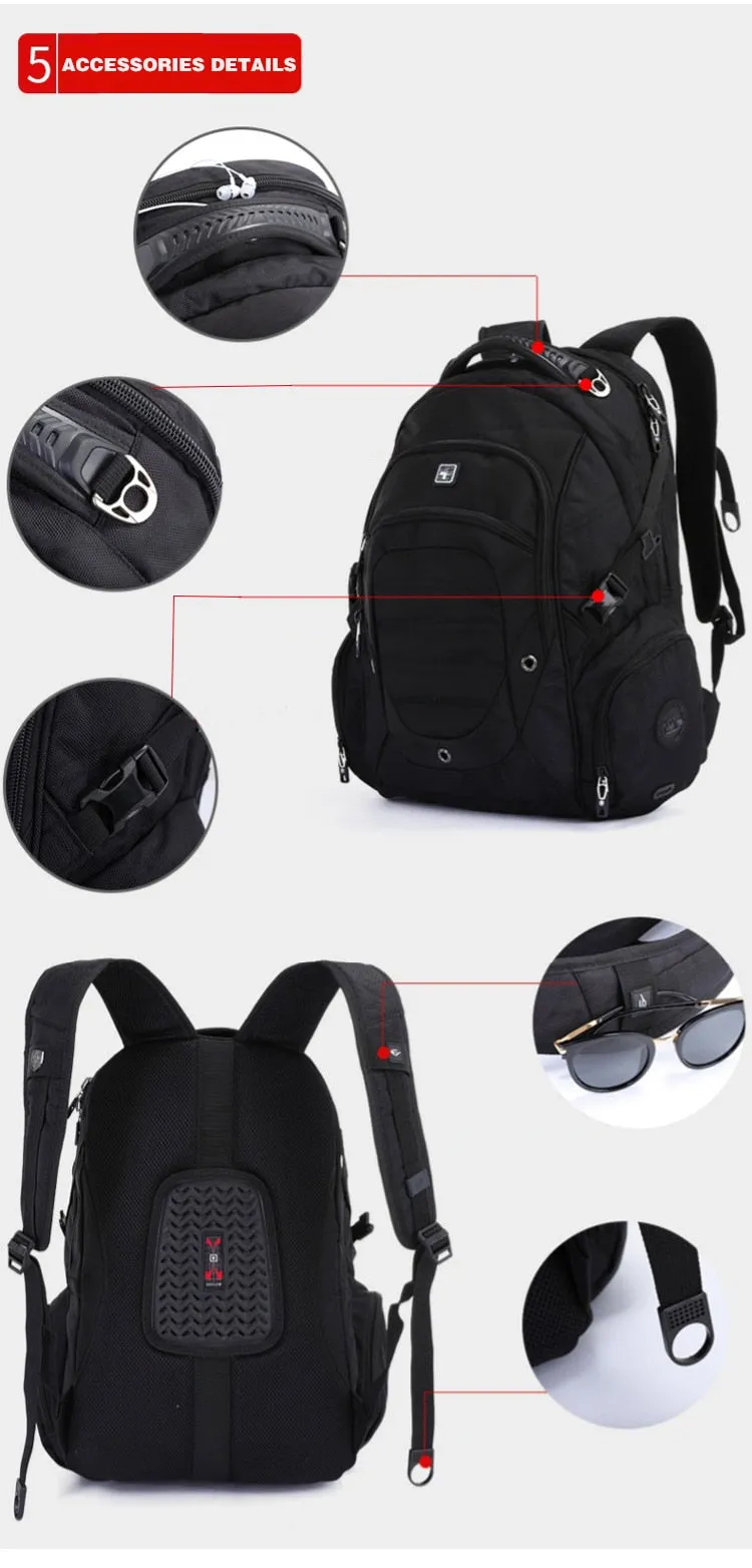 Swiss Design Large Capacity Anti-Theft Travel Backpack