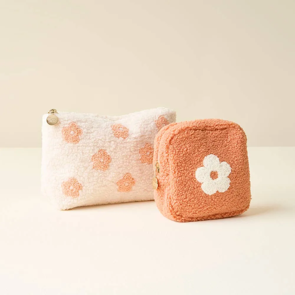 TDE Teddy Pouch in Flower Peach