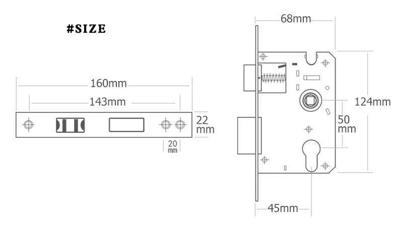 TEEK - European Style Mute Room Door Lock Handle