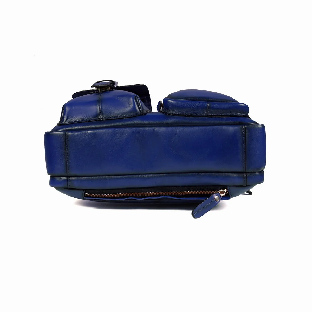 The Modern Quick Blue Office Briefcase With Extra Compartment By Brune & Bareskin