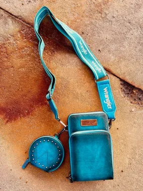 The Original Turquoise Side Bag and Attachment