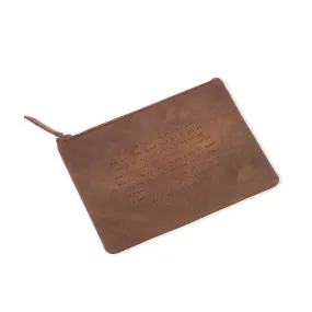 This Is The Beginning Leather Zip Bag