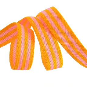 Tula Pink Webbing - Pink and Orange 1"