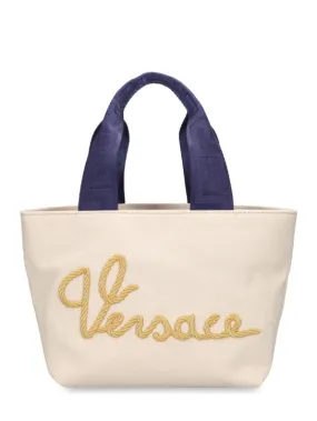 Versace   Embroidered tote bag 