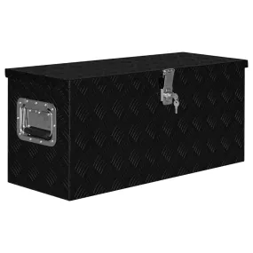 vidaXL Aluminium Box 80x30x35 cm Black