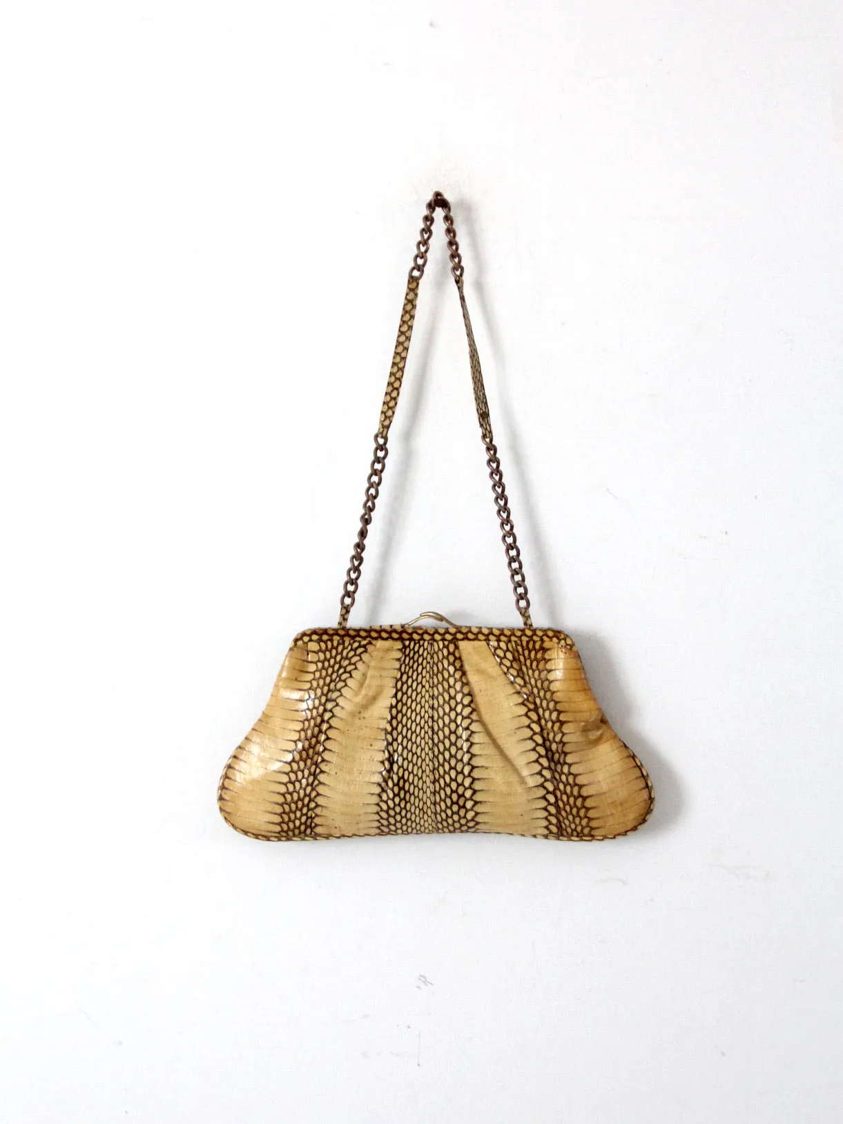 vintage Leyla snakeskin handbag