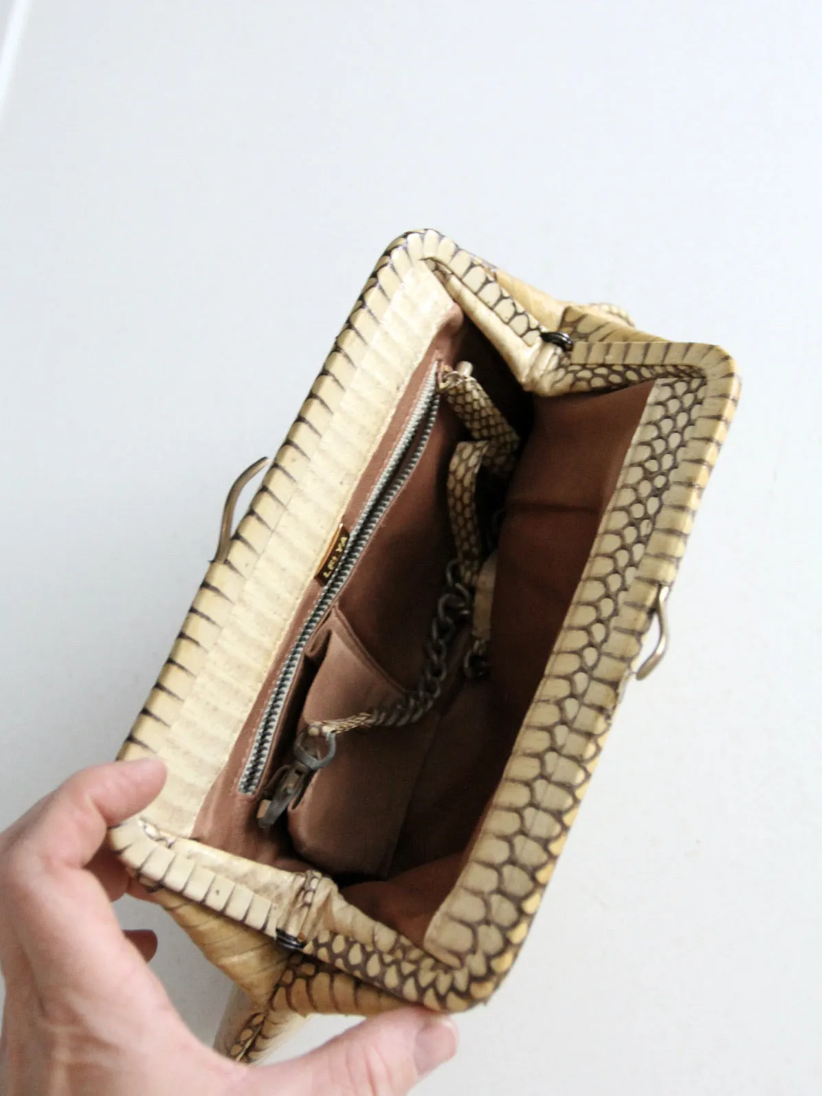 vintage Leyla snakeskin handbag