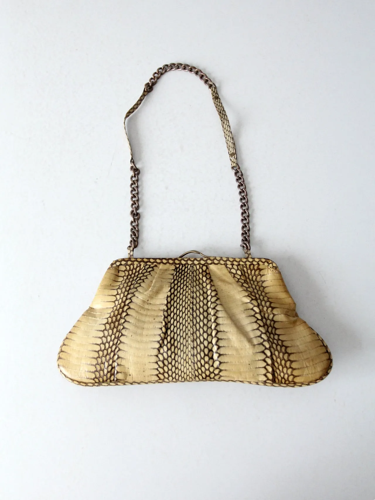 vintage Leyla snakeskin handbag