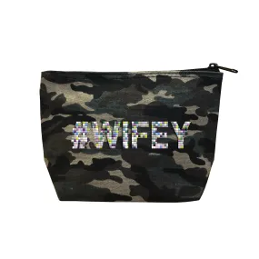 #WIFEY - Camo  Beaded Cosmetic