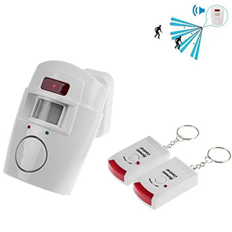 Wireless Remote Controlled Mini Alarm System with IR Infrared Motion Sensor& 105dB Loud Siren