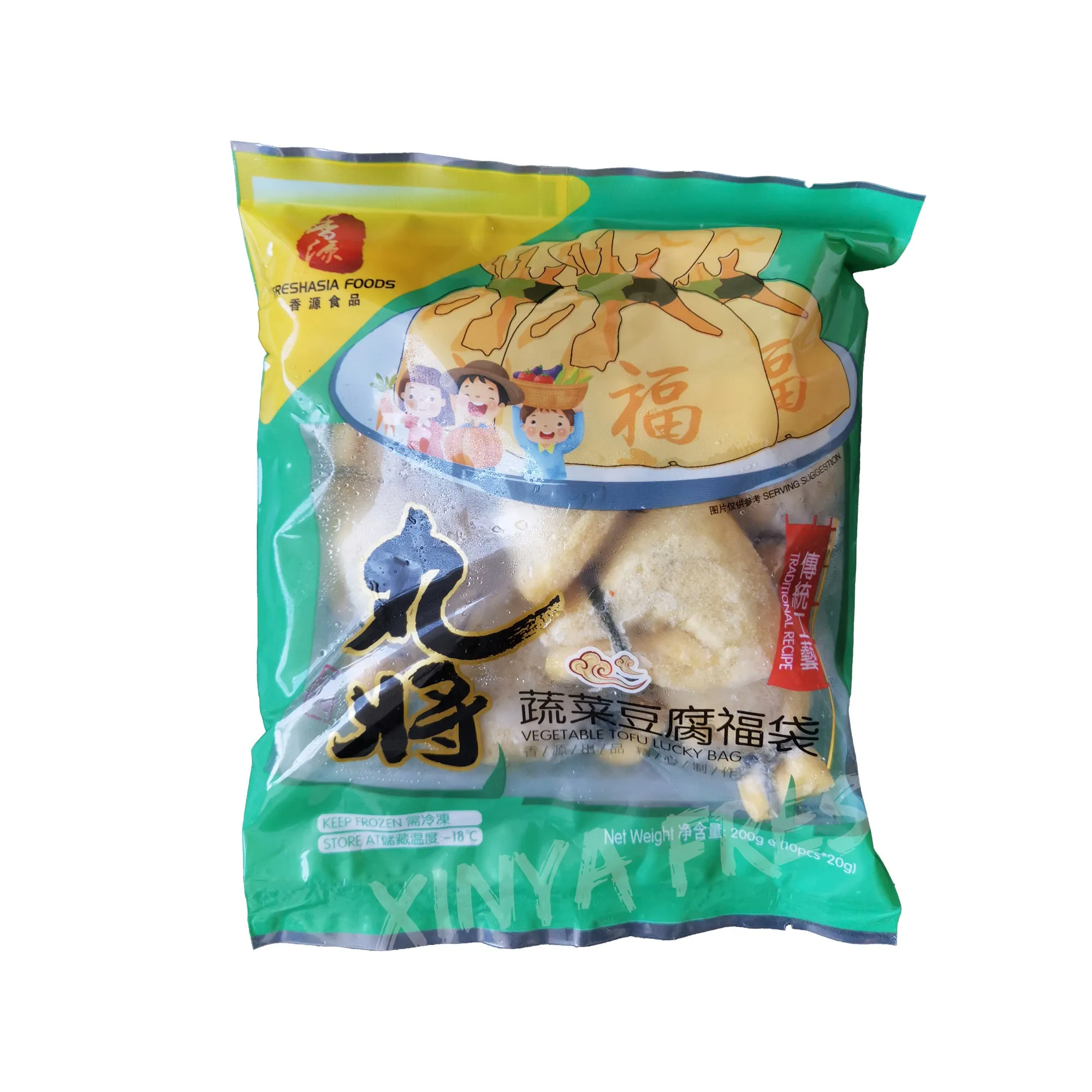 WJ Vegetable Tofu Lucky Bag FRESHASIA 200g