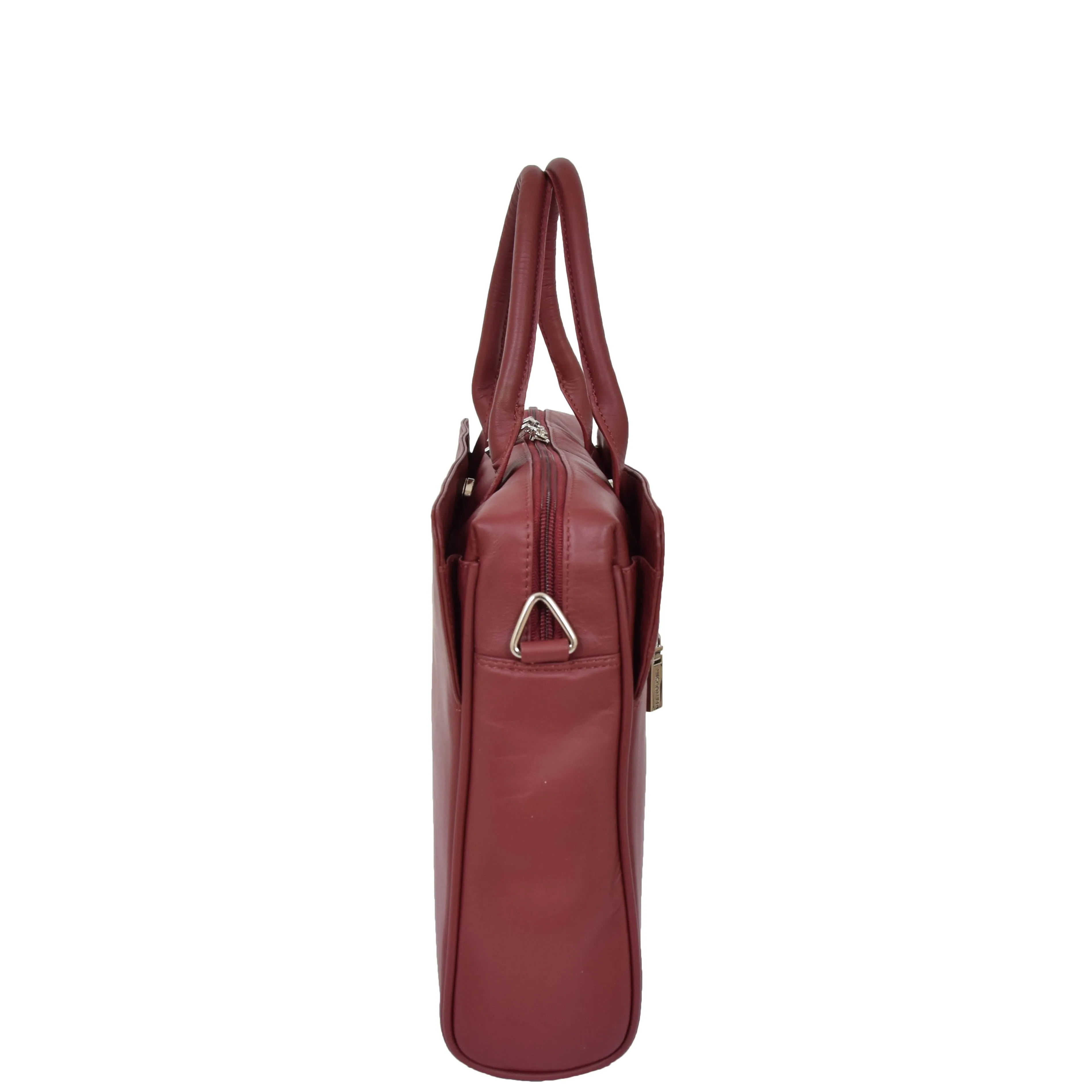 Womens Luxury Soft Leather Briefcase Shoulder Bag A62 Red
