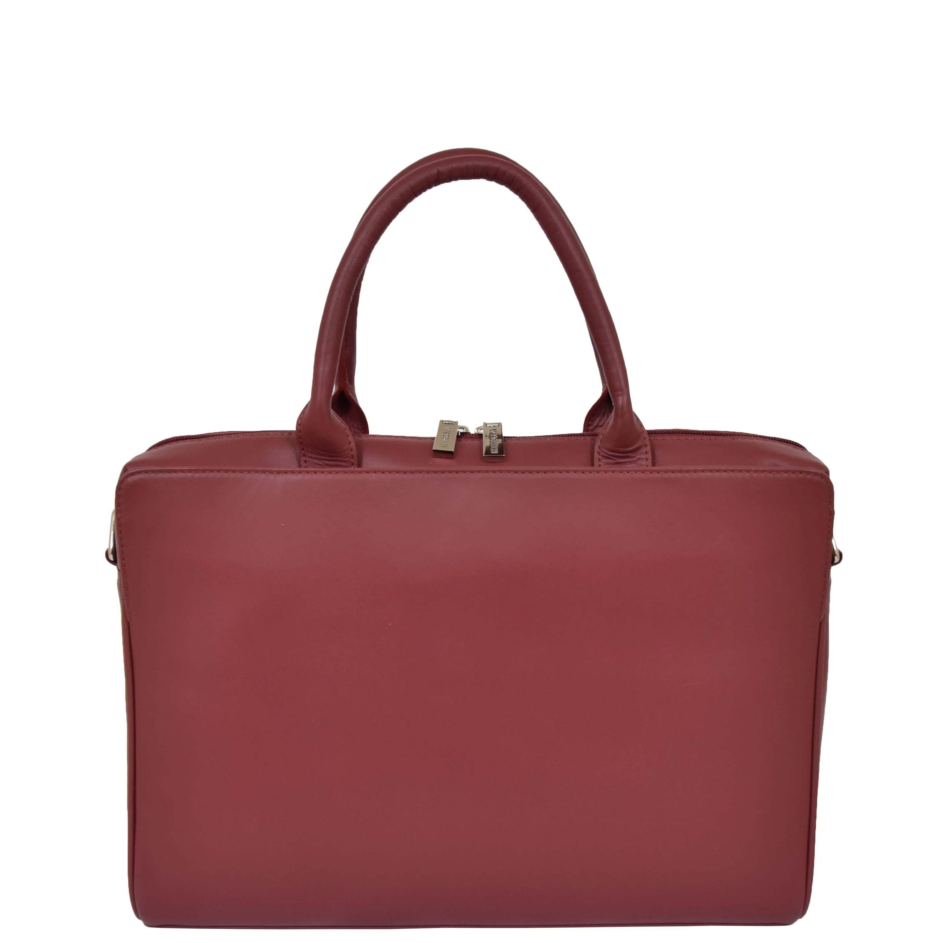 Womens Luxury Soft Leather Briefcase Shoulder Bag A62 Red