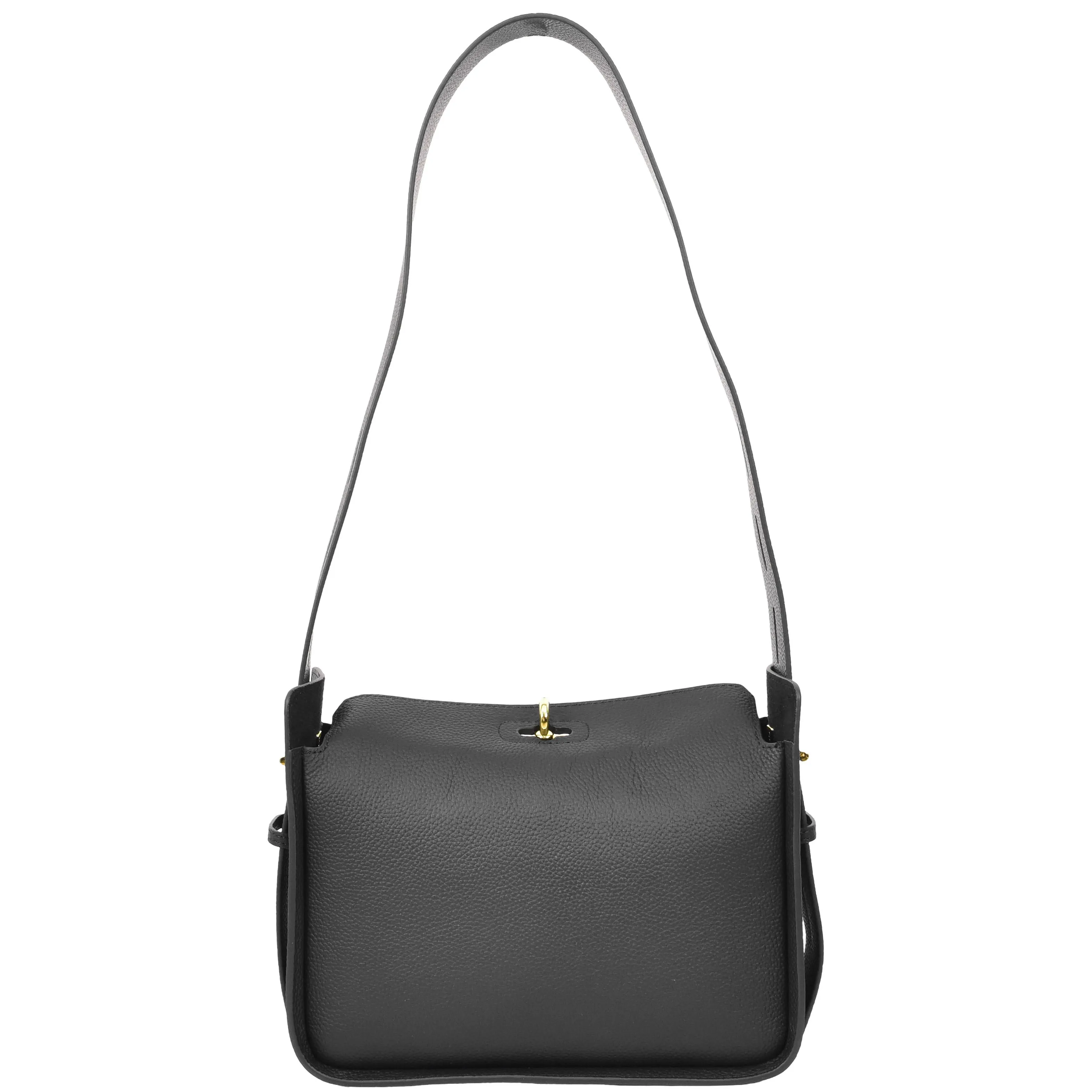 Womens Real Leather Classic Shoulder Bag Penelope Black